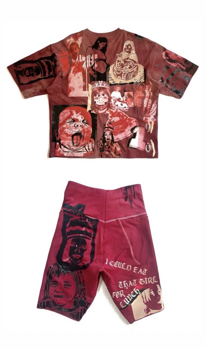 billieeilishtrs's tweet image. #HTEEncore3: Billie's outfit from last night was a custom-made birthday set which featured pictures from her childhood!

The set was created by Lacey Dalimonte! 🤍