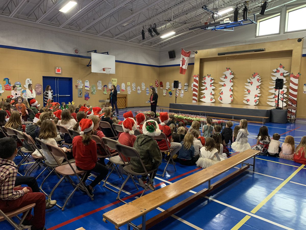 AllisonWires's tweet photo. Decorated in holiday spirit this week at Prospect Lake! Surprise assembly for Ms Ko😜🥳 you’ll be missed @sd63schools @SD63PLake https://t.co/ZrBUXetiHt