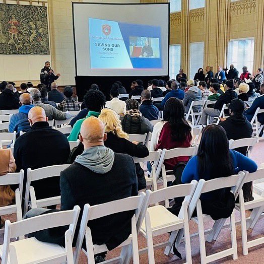 DrLisaHerring's tweet photo. I was honored to join @andreforatlanta this morning in partnership with the @nextlevelboysacademy to galvanize around #savingoursons and providing safer pathways and positive adult interaction for #ATLyouth. Please use the QR codes here to connect and find resources! https://t.co/Q1MzEmKG2V