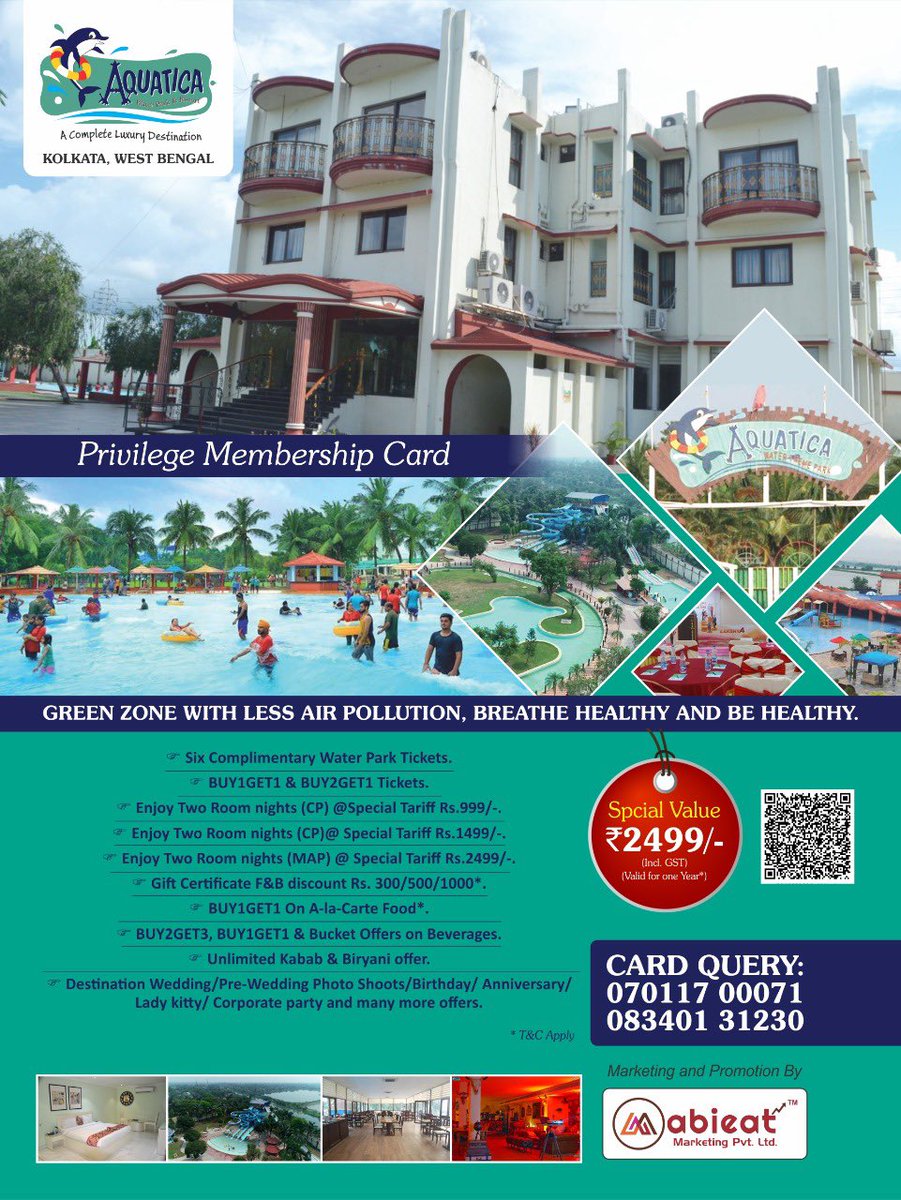 clubmabieat's tweet photo. #Aquatica resort and #waterpark #kolkata exclusive offers #complimentary entry for membership guests, offers valid for one year. 

#Kolkata #WestBengal 
#Aquaticawaterpark
#clubmabieat https://t.co/OvduZeb9tD