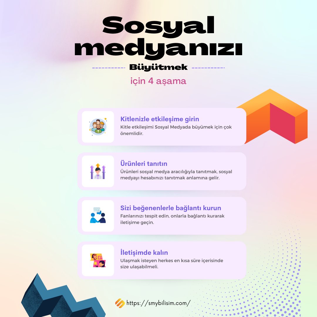 smybilisim's tweet photo. Sosyal Medyanızı Büyütmek İçin 4 Aşama

1-Kitle Etkileşimi
2-Ürün Tanıtımı
3-Bağlantı Kurma
4-İletişim

#sosyalmedya #seo #sosyalmedyayönetimi #sosyalmedyapazarlama #sosyalmedyayöneticiliği #pazarlama #dijitalpazarlama #içerikpazarlama #website #sosyalmedyaetkileşim https://t.co/Ou0mossjQL