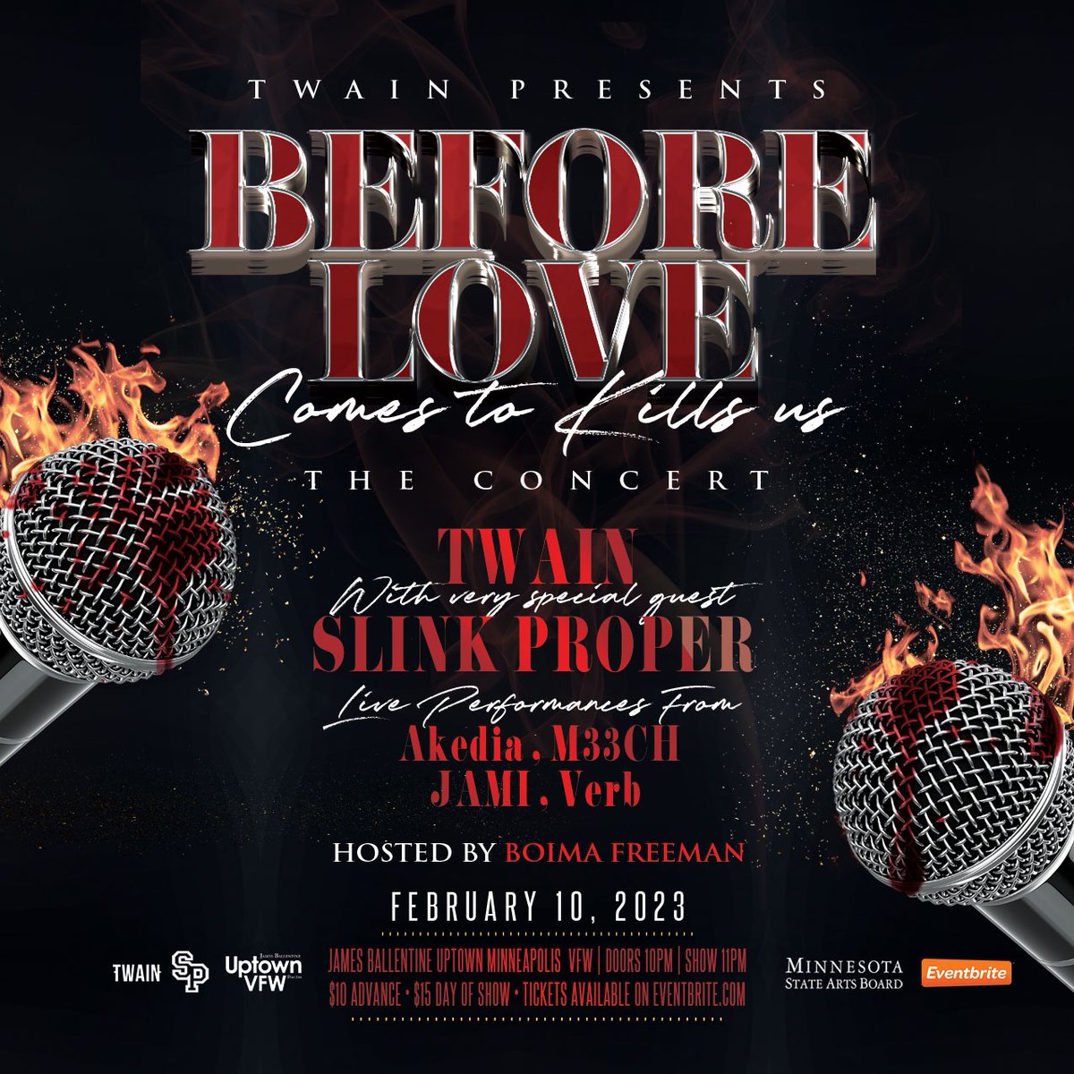 twainlo's tweet photo. #ICYMI: BEFORE LOVE COMES TO KILL US - The Concert π€π
Im top-lining this hip-hop event
With Very Special Guest #SlinkProper
And Performances From: @AkediaTheRapper, @m33ch_music, @ConcreteRose999, and @VeRBOnline
Hosted by Boima Freeman
Fri 2/10 at the @UptownVFW https://t.co/0ULKT4ZfKK
