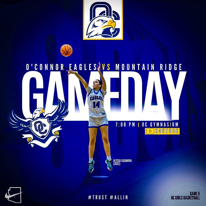 💥GAMEDAY💥

📅 | December 17th 
🆚 | Mountain Ridge Mountain Lions 
📍 | Sandra Day O’Connor High School
🕖 | Boys 5:30 PM &amp; Girls 7 PM 
🎟️ | gofan.co

#WeareOC #EagleNation #Allin 

<a href="/OCEagleExpress/">OC Stugo</a> <a href="/SDOathletics/">O'Connor Athletics</a> <a href="/fleeezeee/">Jason Fleegle</a>