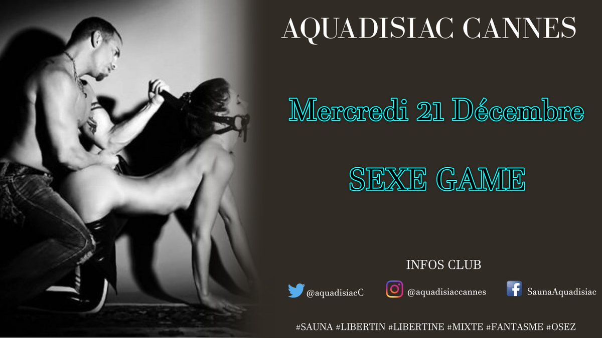 AquadisiacC's tweet photo. #libertine #libertin #saunalibertin #femme #homme #lesbienne #gay #couplelibertin #couplelibertine #trans #bisexual #aquadisiac #cannes #cannesbynight #novembre #fantasme #osez #mixte https://t.co/LbbV0YFoTA