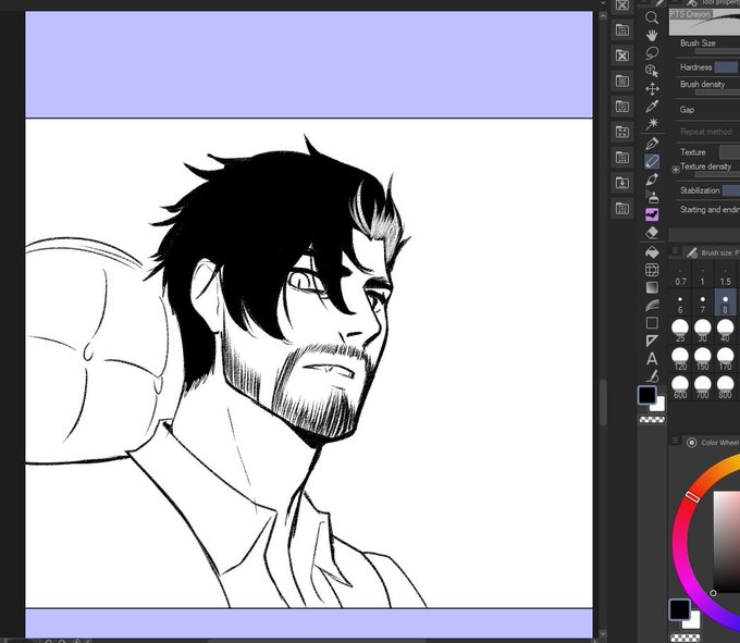 excited for the next ep and the start of a new chapter <3 been playing with a new brush and I'm really loving the feel 