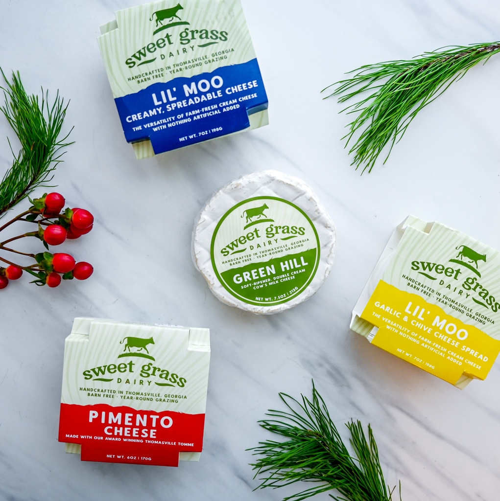 Our favorite cheeses from Sweet Grass Dairy that are perfect for your next holiday party! 🎄🧀