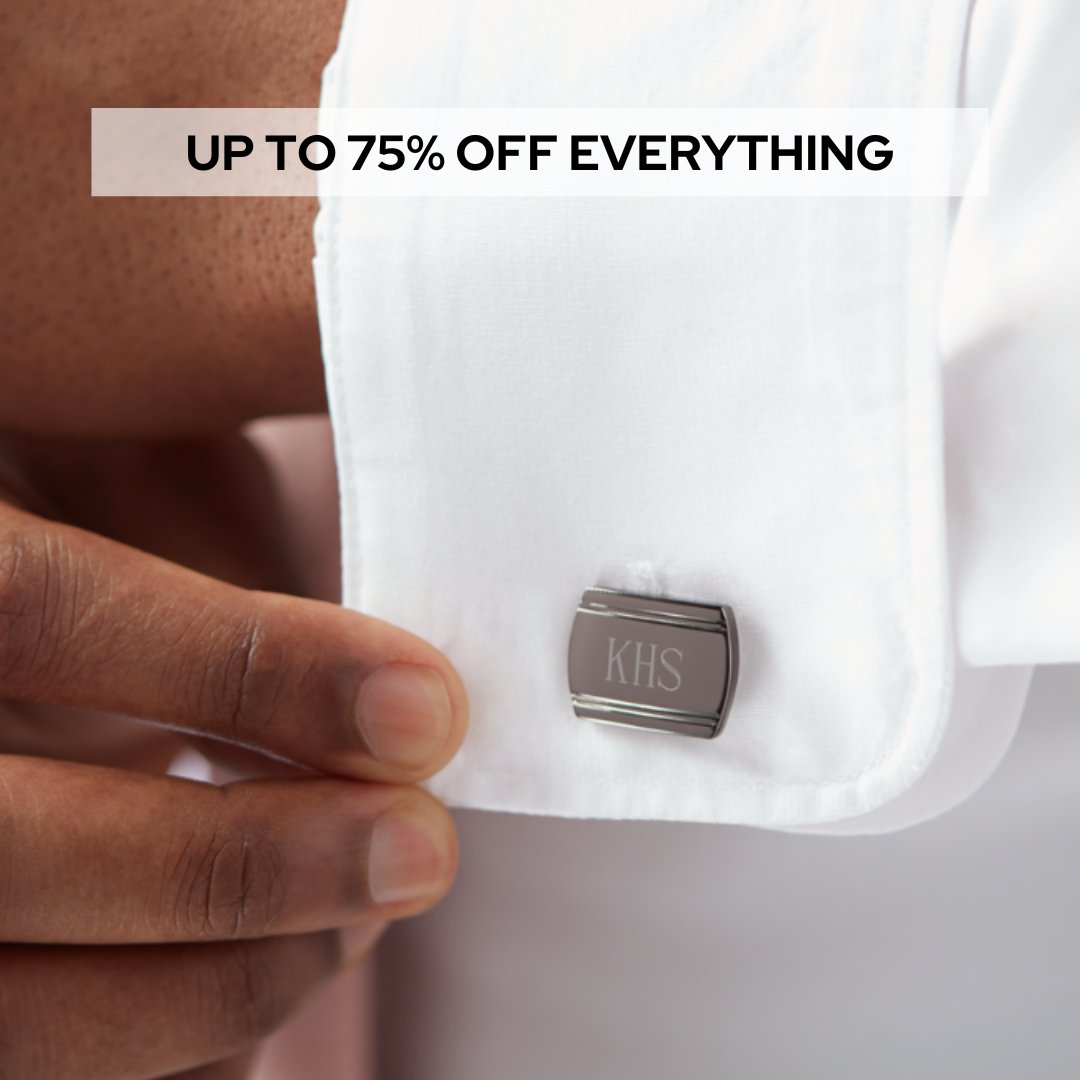 For the man who never forgets the details, these gunmetal #cufflinks are now 75% off. This set is great for everyday business dressing or the special event on their calendar. #Personalize them with his initials or yours, so you can be with him always. cstu.io/90c86a