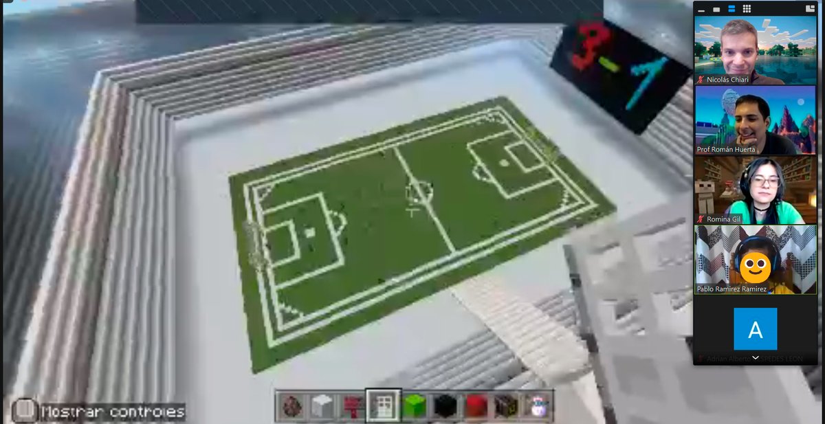 nchiari's tweet photo. La semana pasada fui invitado como juez para el Construye Fest de @crackthecode_la La consigna: construir un estadio de fútbol en #Minecraft ⚽🏟️ Las imágenes que dejo a continuación no le hacen justicia a la imaginación y habilidad que vi en la construcción de estos estadios 🤯 https://t.co/YKu1dvLRNU