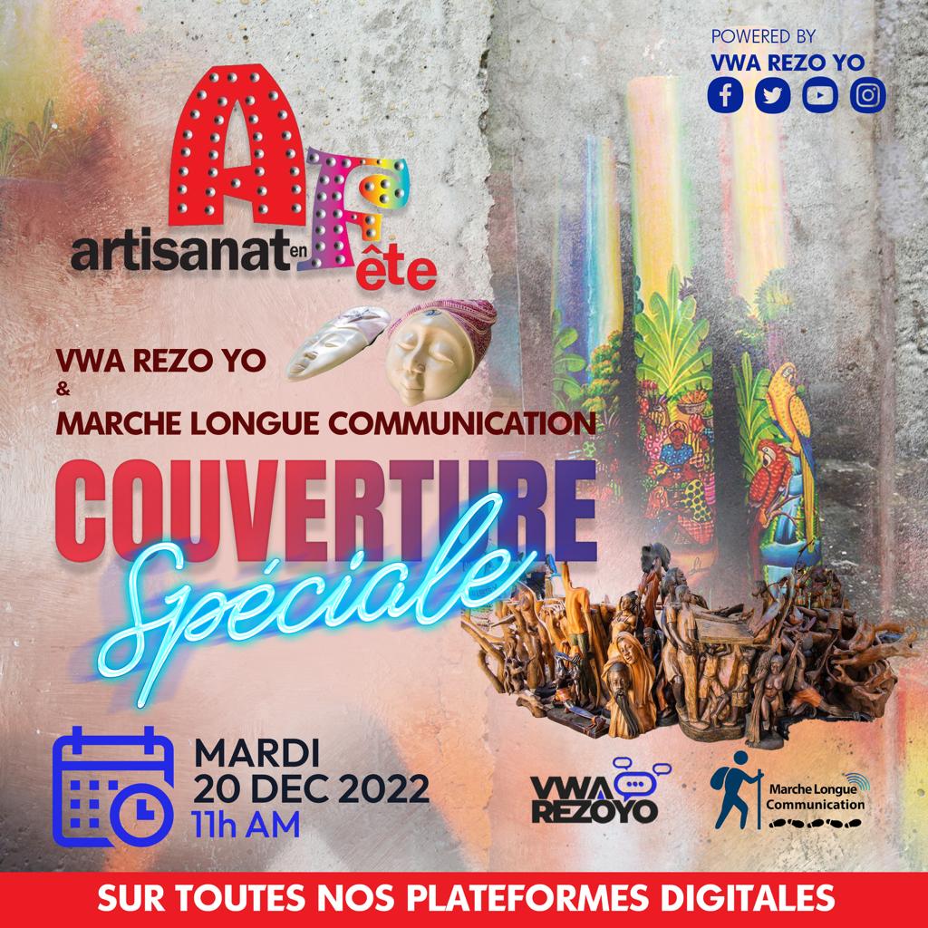 chanjman21's tweet photo. ARTISANAT EN FÊTE

Vwa Rezo Yo &amp; Marche Longue Communication (Couverture spéciale)
Mardi 20 décembre, 11h am

Sur toutes nos plateformes numériques.

#VwaRezoYo
#ArtisanatEnFête https://t.co/2Lm7kTxhS6