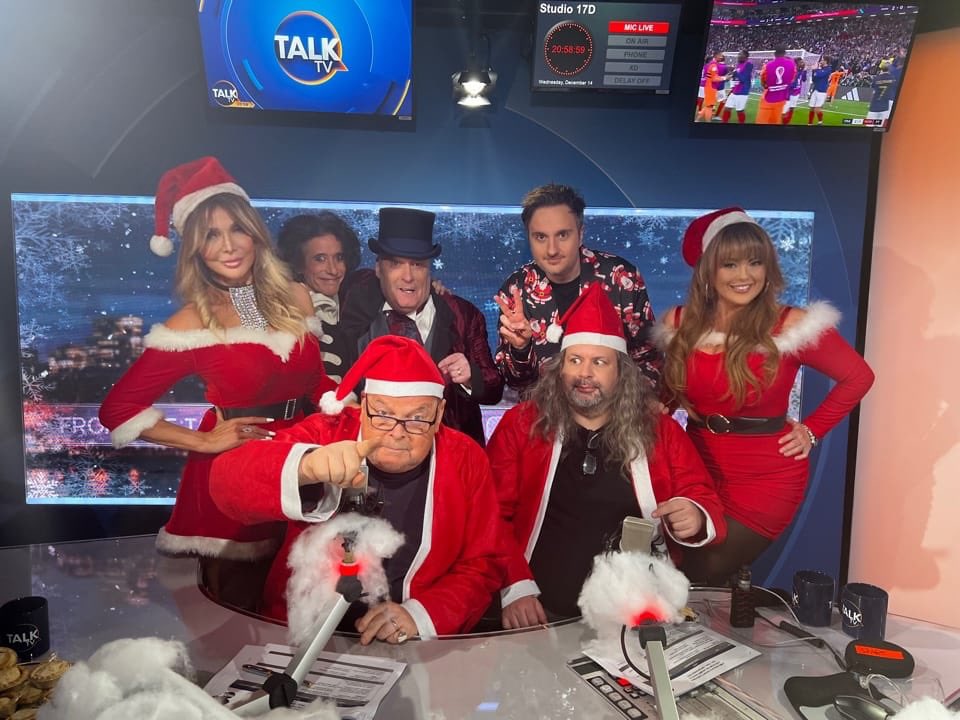 louddanielle's tweet photo. Had so much fun filming @THEJamesWhale Cranky Christmas! … you can catch the silliness on @TalkTV on Christmas Eve ❤️🎄 https://t.co/prVtvQ1unu