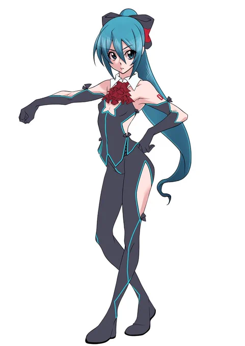 昔作ったキャラを久々に描いてみたコンセプトは「どこまで情報を削ったら初音ミクに見えなくなるか」キャラ名は「ゼロワン」3枚目は2017年作成、4枚目は2008年作成 