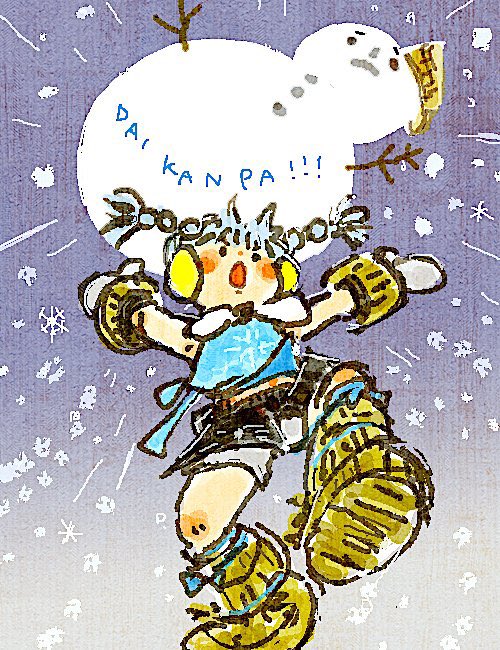 「外見たら既に雪モサだ〜全国寒そうご安全に 」|モズ❄️低浮上のイラスト