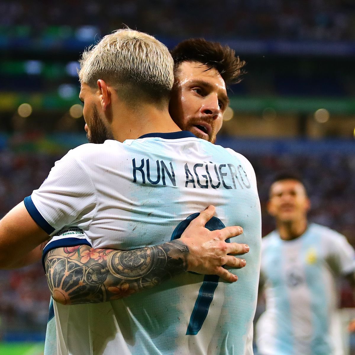 StoolSoccer's tweet photo. Messi has a roommate for the first time this tournament.

Sergio Aguero has joined him before the final. 

Poetic. https://t.co/hH9HWDJVsJ