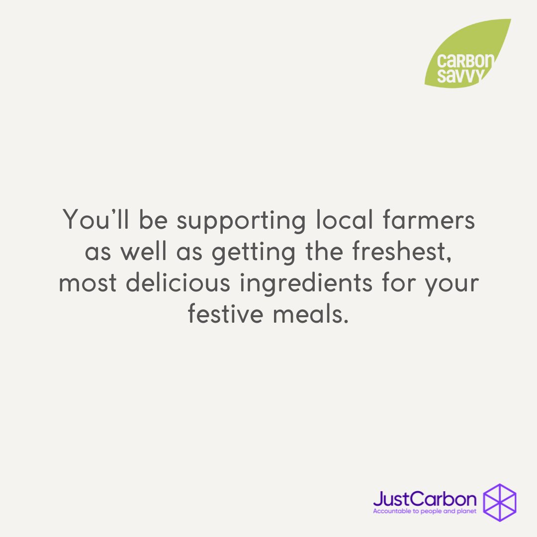 #Holiday #Countdown #ClimateAction 17/ Source #veggies from small-scale, #local, #organic #farms You’ll be supporting local #farmers as well as getting the freshest, most delicious ingredients for your #festive #meals Take a look at our 10 TOP ACTIONS > carbonsavvy.uk/action/