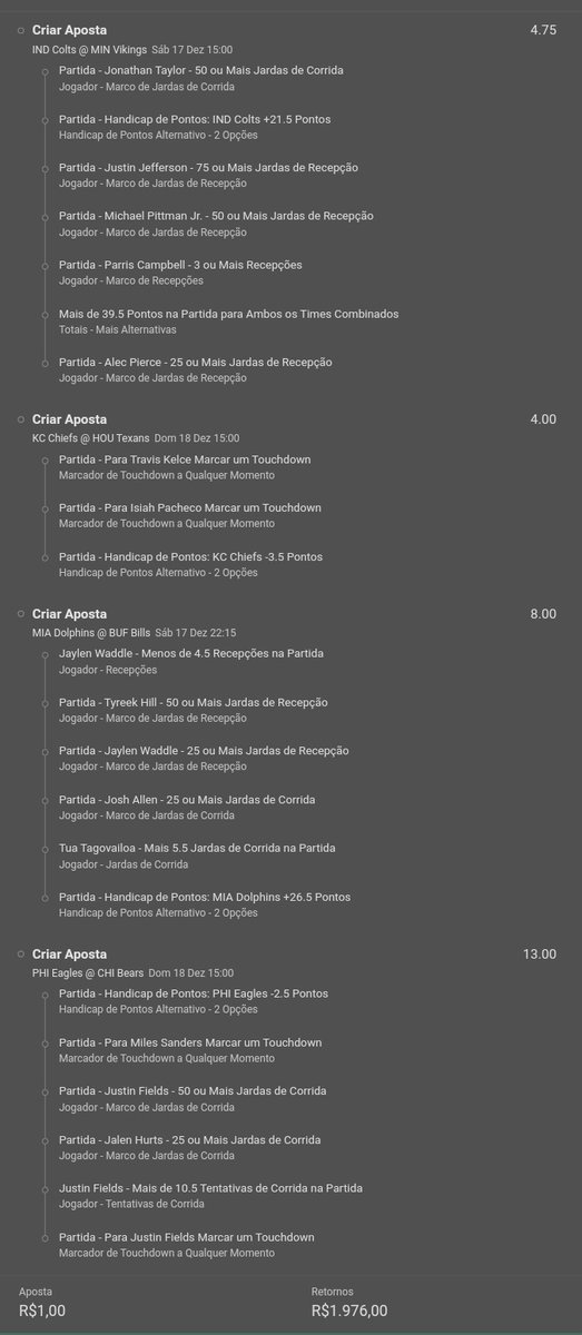 NFLTips_BR's tweet image. Começando com a primeira ODD 1976, quem sabe não acaba dando bom hahaha
#nfl #tips #Apostas #futebolamericano #Bet