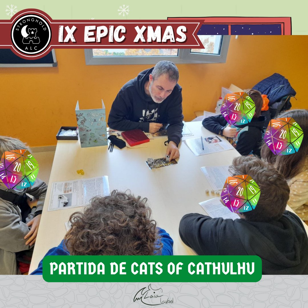 ALC_Stronghold's tweet photo. Aquestes són les #partidesderol del #IXEpicXmas del matí!
- #8tresors i #CatsOfCathulhu amb @cgalerae
- #Fengshui amb Marc de @SantsNiggurath
- #Pathfinder2 amb Maria
- #Vaessen amb @Kamu_El_Manetes
#rol #EpicXmas #jocsderol #rolbarcelona https://t.co/8hxbrSDrxN