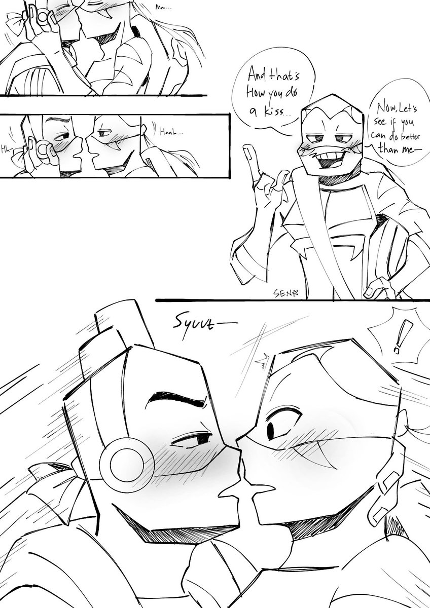 mrtsn03_'s tweet photo. #leotello x prompt generator (2)

"Kissing lesson" #tcest https://t.co/mN5pyg5cD8