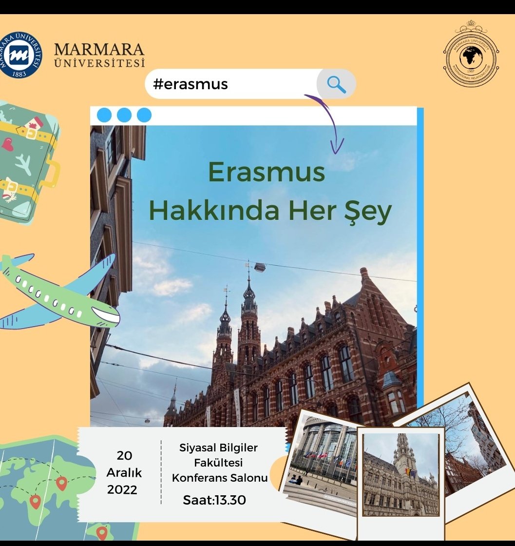 Herkese merhaba!✨
Erasmus hakkında merak ettiğiniz soruları cevaplamak için daha önce Erasmus’a giden arkadaşlarımızın katılımıyla gerçekleştireceğimiz etkinliğimize hepinizi bekliyoruz.