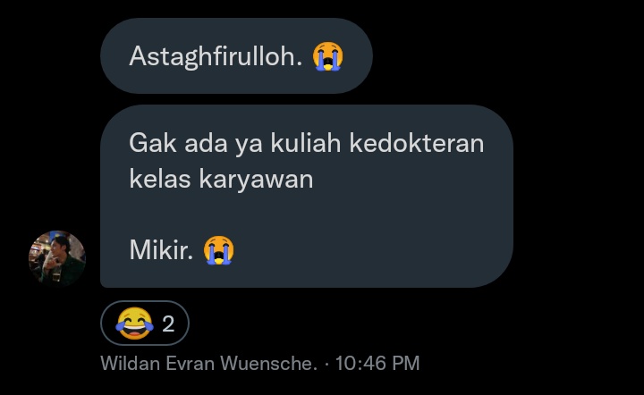 Topik malem ini: Sarga pengen jadi dokter