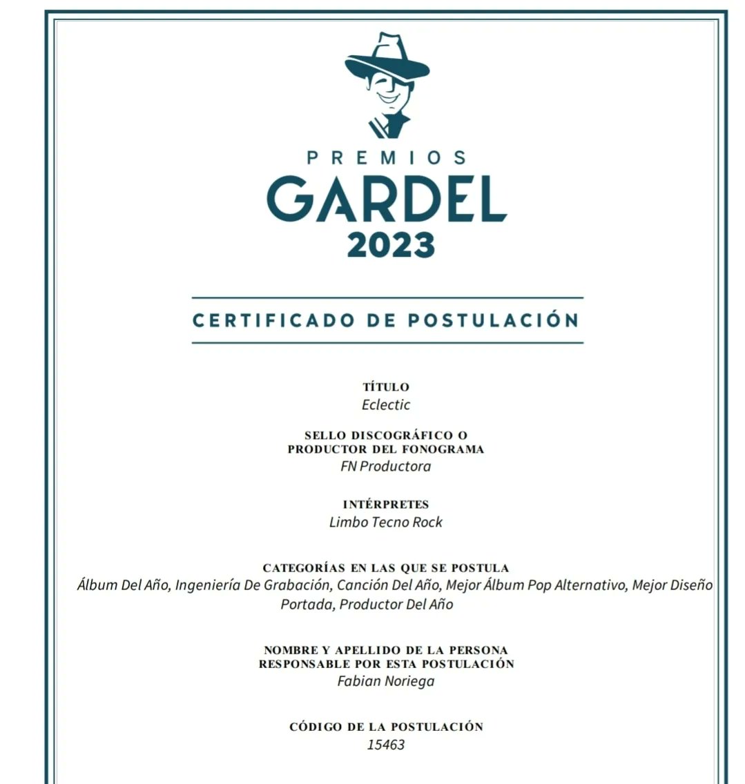 MarianaManager's tweet photo. @Limboelctrorock Nuevamente postulado!!!
@PremiosGardel https://t.co/Zhz1WxWCUg