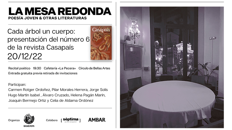 CGdlV's tweet photo. ‼️ Tenemos dos nuevas incorporaciones a la Mesa Redonda del @cbamadrid sobre el número 6 de @Revistacasapais. Os dejo la la lista completa y el nuevo cartel. @rotger_carmen  @JorgeSolisLlano @HUGOISABEL @cruzado_alvaro @helenapagan @joaquinbermejo, Pilar Morales y Celia de Aldama https://t.co/iLQgayoRLU