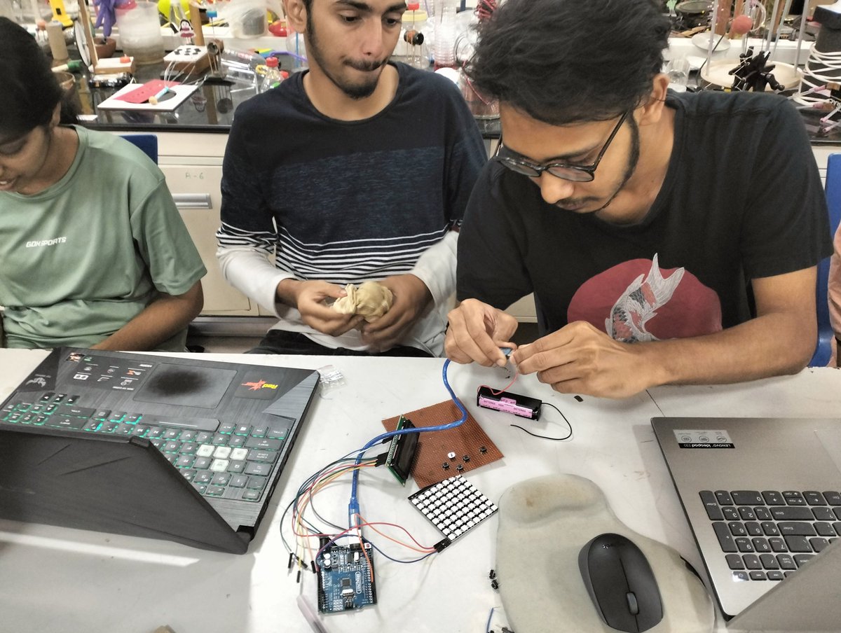ScienceActivity's tweet image. Successfully completed a four-day #MakerSpace workshop @IISERPune. Participants built various #STEMprojects like game station, small weather station, vertical farming via #Arduino boards and using different #sensors.
#STEMchallenge
#Collaborative_Learning
#Metastudio for more!