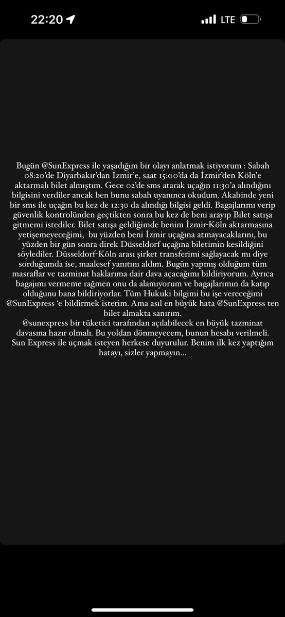 MrTaraftar's tweet photo. @SunExpress 
Bu twiti elden ele yayalım lütfen 🙏 Yayın ki, benden başkasına da aynısını yapamasınlar…! Açılacak davalarda buluşmak dileğiyle @SunExpress https://t.co/GPfOlbPw3Z