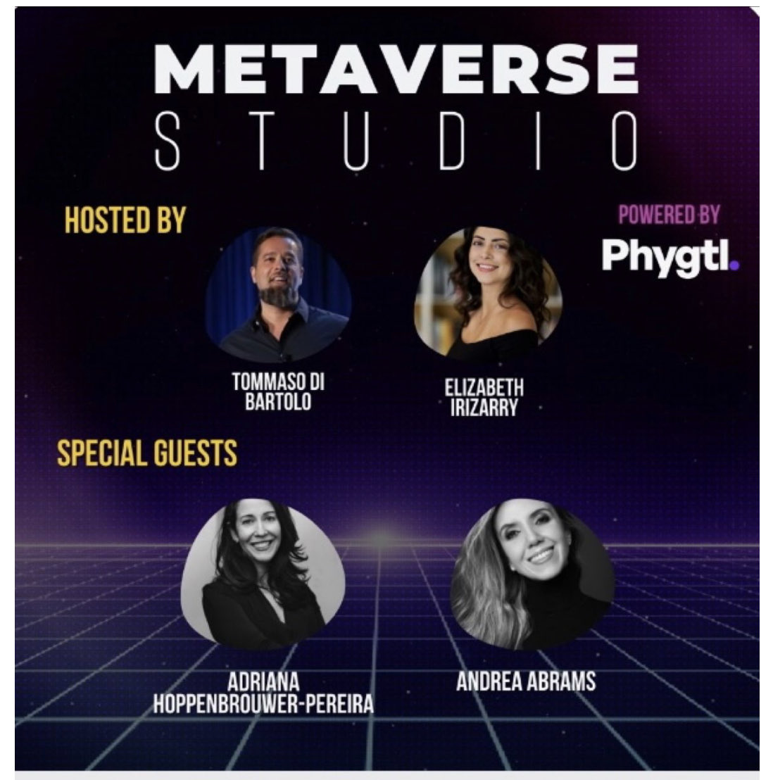 AbramsGlobal's tweet photo. Don’t miss #MetaverseStudio feat #WomenoftheFuture. Excited about Ep1 feat me @phygicode me, @darthv83r Irizarry and Adriana Hoppenbrauwer Pereira of @thefabricant hosted by @phygtl_xyz
🎧 now at
https://t.co/iLALGkM0Gd https://t.co/9o5adBU62v