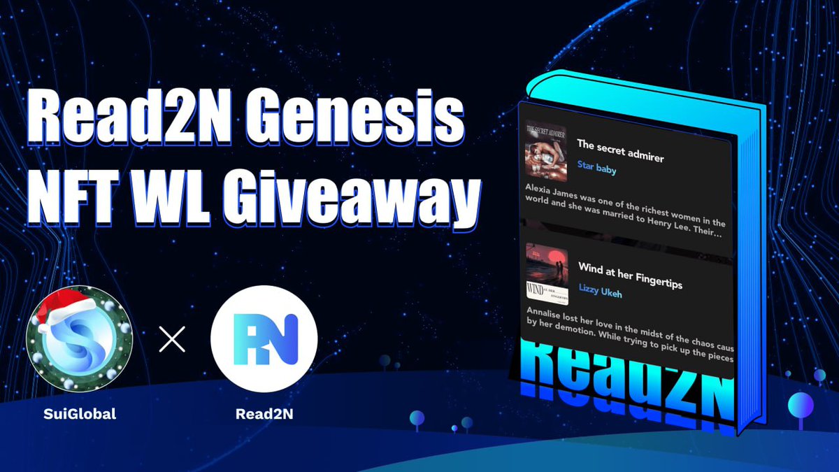 Monad Pump (@monadpump) on Twitter photo SuiGlobal and Read2N Giveaway
🎁20 × Read2N Genesis NFT WL (free mint)🎁
1. Follow <a href="/SuiGlobal/">Sui Global</a> & <a href="/Read2N/">Rodar Morto ||</a>
2. Retweet and tag friends
3. Join TG: t.me/+2MSYIwJbvKU4O…
🎀 You can lease or sell the NFT, or you can choose to read this book to earn RCM!
⏰Only 48 hours! SuiGlobal and Read2N Giveaway
🎁20 × Read2N Genesis NFT WL (free mint)🎁
1. Follow <a href="/SuiGlobal/">Sui Global</a> & <a href="/Read2N/">Rodar Morto ||</a>
2. Retweet and tag friends
3. Join TG: t.me/+2MSYIwJbvKU4O…
🎀 You can lease or sell the NFT, or you can choose to read this book to earn RCM!
⏰Only 48 hours!