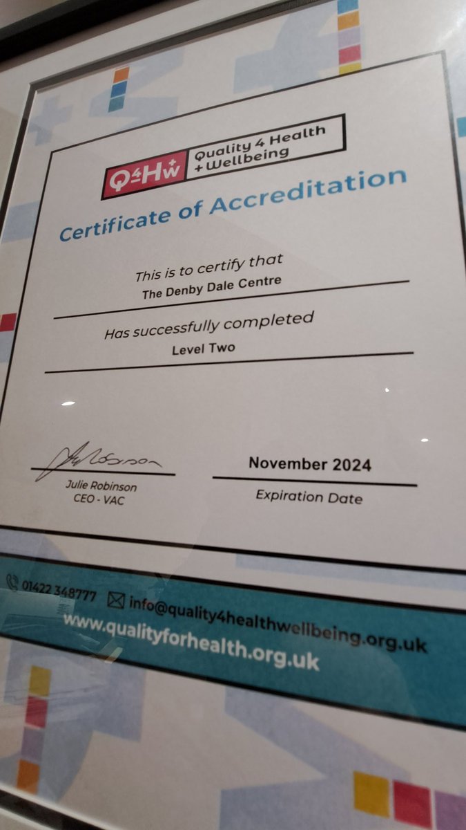 We are proud to announce our re-accreditation of our Quality Assurance Standard: Quality for Health and Wellbeing.

Congratulations to all our teams across our activities, transport and places departments; you are all amazing people, volunteers and employed alike.