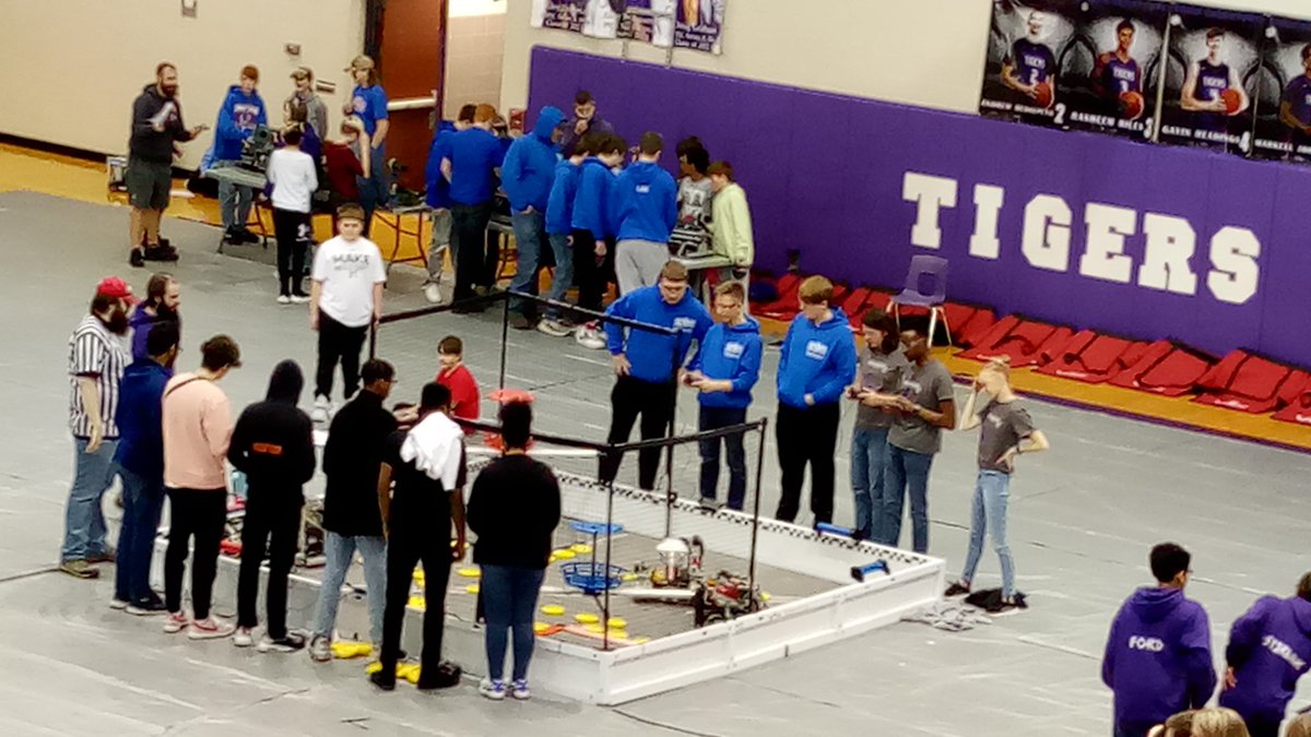 First match of the season. It's a win! <a href="/VEXRobotics/">VEX Robotics</a> <a href="/SWCSD/">South Western City Schools</a> <a href="/SWCA_Careers/">S-W Career Academy</a>