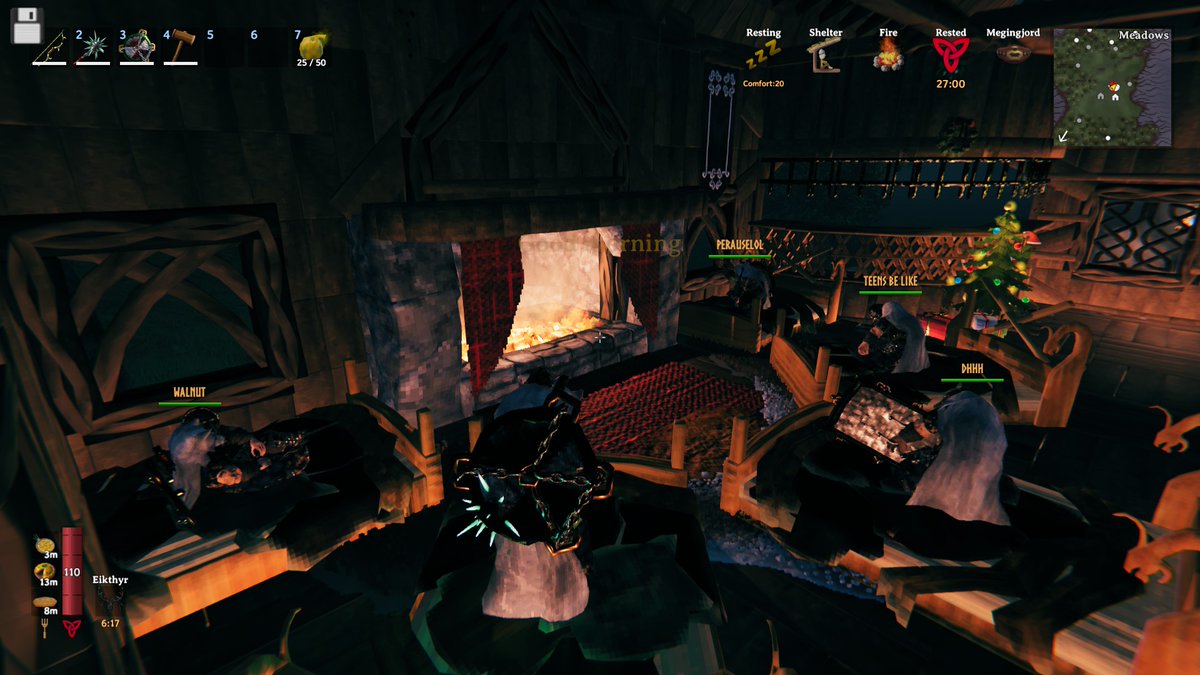 Moving2TheMusic's tweet photo. Atlast after many days of prepping for my team, we got on and stepped into #Mistlands. We were constantly on edge, it was 100% worth avoiding spoilers. Now to make an outpost and gather. Thank you @Valheimgame for my favorite game. Here's to hundreds of more hours! Skål! #Valheim https://t.co/0JN8B09LVI