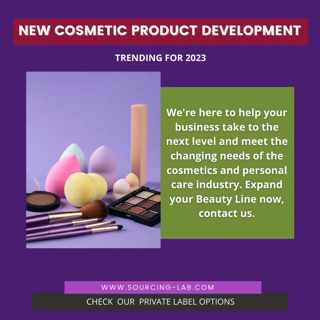 Sourcinglab1's tweet photo. How do brands manufacture and sell products ? We can help you get there. Learn how to expand your beauty line: https://t.co/RtfrobVaUq￼/ #cosmeticsmanufacturer #privatelabelcosmetics #makeuplover #wholesalemakeup #cosmetics #privatelabel #veganmakeup #beauty #makeup #skincare https://t.co/D4RCp0HUnd