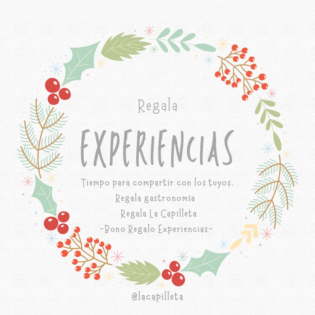 REGALA EXPERIENCIAS 💌
Bono regalo experiencias, una bonita propuesta para regalar gastronomía a tus seres queridos. 

Eliges la cantidad del valor del bono y te lo enviamos por correo electrónico o por wasap. 
Más info al 974941410 y te asesoramos. #lacapilleta