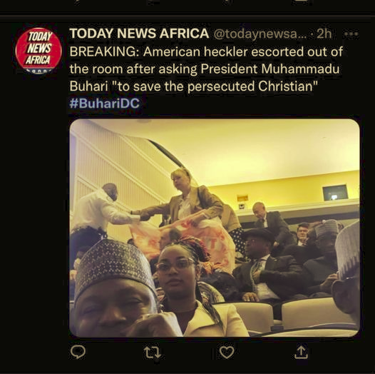 revmahoney's tweet photo. Blessed to be involved with a prophetic witness confronting Nigerian President Buhari and challenging him "to save the persecuted Christian!" #StandWithThePersecutedChurch #ChristianityIsNotACrime #LoveYourNeighbor #Nigeria #BuhariDC https://t.co/H6nhfL98I4
