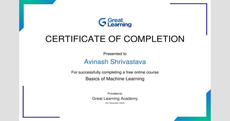 _itsmeavinash's tweet image. Hi all, I have successfully completed the &quot;Basics of Machine Learning &quot; course offered by Great Learning Academy. #GreatLearningAcademy #greatlearning #glacertificate