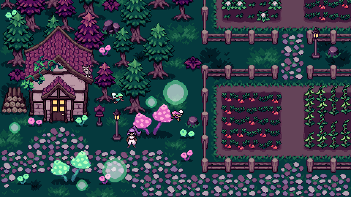 rubynights_art's tweet image. I've been making a tilemap for #pixelart practice! It's a farm RPG scene but set in an enchanted fairy forest rather than the typical setting as a twist!

I wanted to make something potential employers might be looking for. Hoping to work full-time somewhere in an art position.
