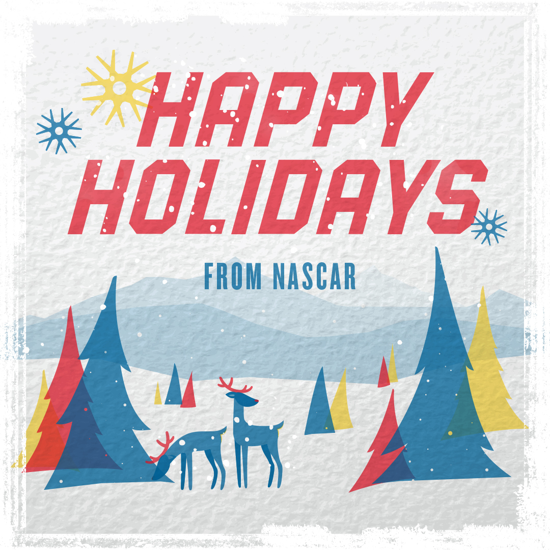 NASCAR's tweet image. To all those celebrating this month, we wish you a safe and joyous holiday season!