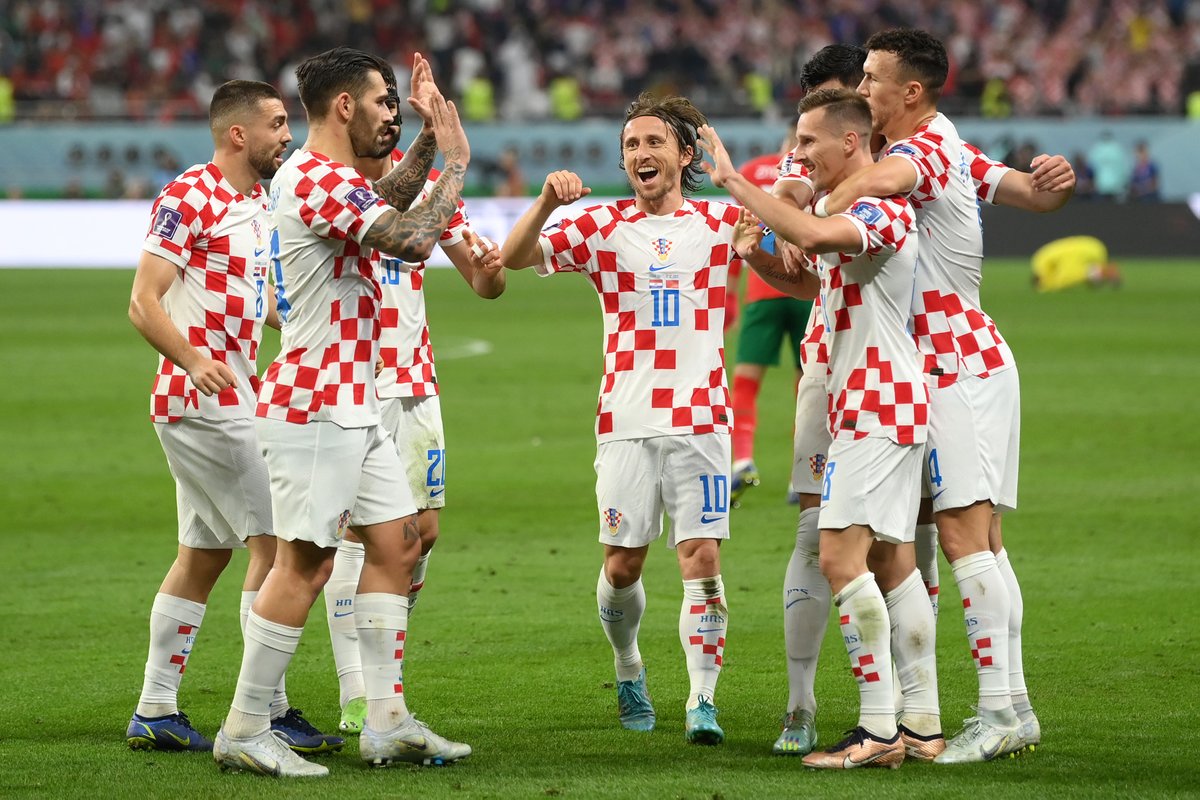 JacobsBen's tweet photo. Croatia finish third in what's likely Luka Modric's last World Cup game. Two excellent goals from Josko Gvardiol &amp; Mislav Oršić. Morocco had their chances, including a late Youssef En-Nesyri header. But Dominik Livakovic was excellent again &amp; Croatia should have had a penalty.🇭🇷 https://t.co/sKdl1yXYDS