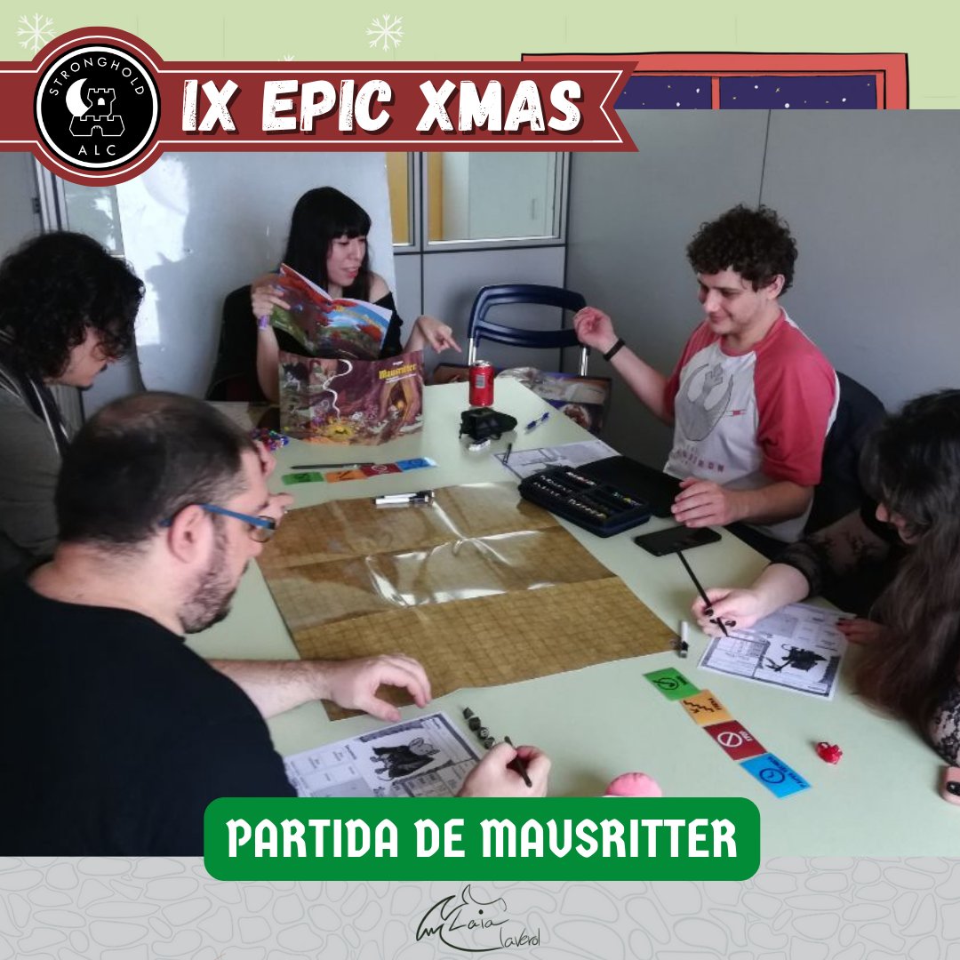 ALC_Stronghold's tweet photo. @cgalerae @SantsNiggurath @Kamu_El_Manetes @Guerrademitos @DevirIberia Aquestes són les #partidesderol del #IXEpicXmas del matí!
- #Mausritter amb @_MsRaccoon
- #Follow amb @Farsants
- #Metropolis amb @Carlos_Plaza_SH
#rol #EpicXmas #jocsderol #rolbarcelona https://t.co/8joNo3w4st