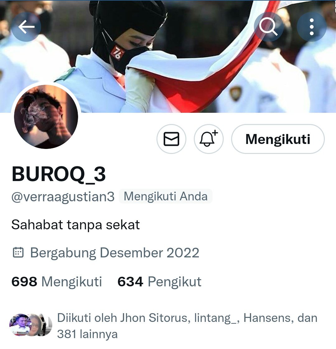 Sahabat Twips di manapun Berada mari kita jaga kekompakan, Kebersamaan, Saling support Sesama Akun NKRI, Kita saling Promot akun² NKRI yg Tumbang. Mohon di Follow ya sahabat kita 👇👇

<a href="/FerdinandHutah7/">Ferdinand Hutahaean</a> 
@jhon_sitorus20 
<a href="/verraagustian3/">Verra Agustian</a> 
@03___nakula