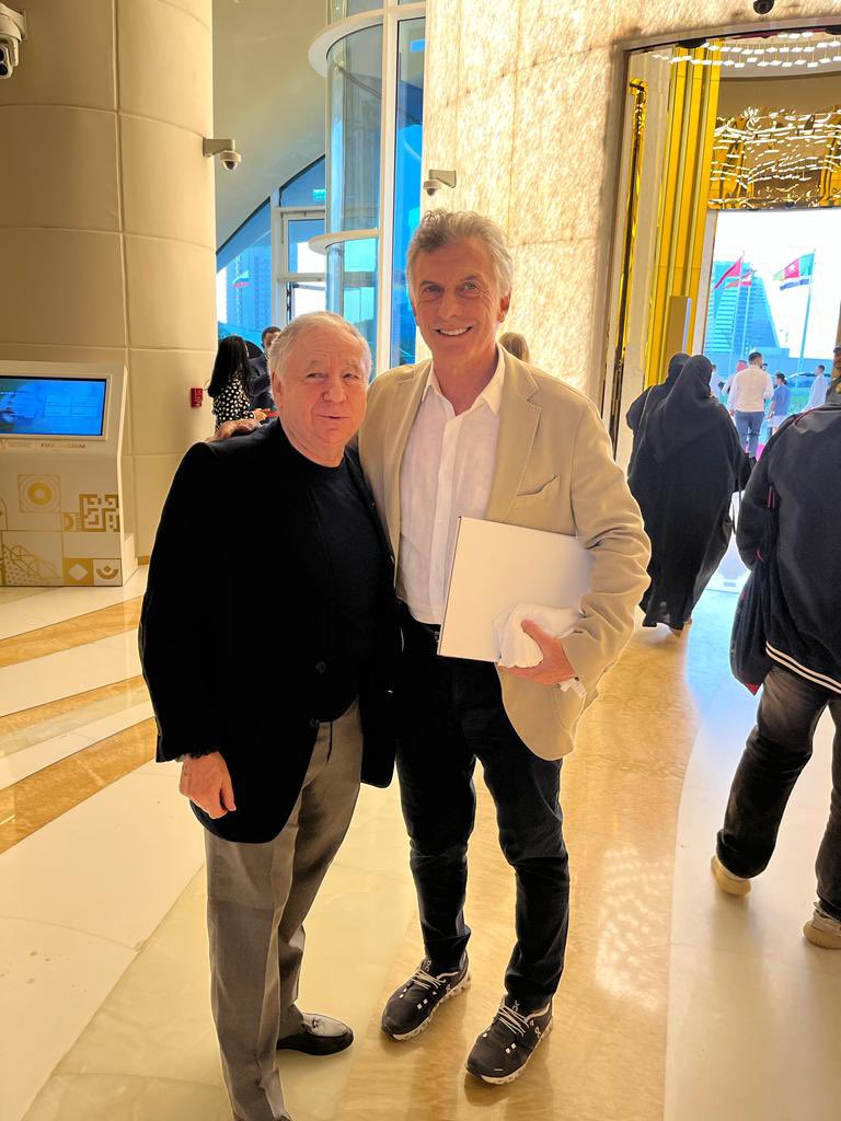JeanTodt's tweet photo. Happy to meet in #Doha @mauriciomacri , Former President of Argentina🇦🇷 https://t.co/uLSEVdwPlt