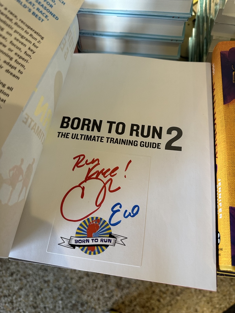 Autographed copies of Born to Run 2 by <a href="/ChrisMcDougall/">ChristopherMcDougall</a>  and <a href="/BornToRunCoach/">Eric Orton</a> at <a href="/MidtownScholar/">Midtown Scholar</a> ! The perfect holiday gift! <a href="/garf243/">brad.GARFinkel</a>