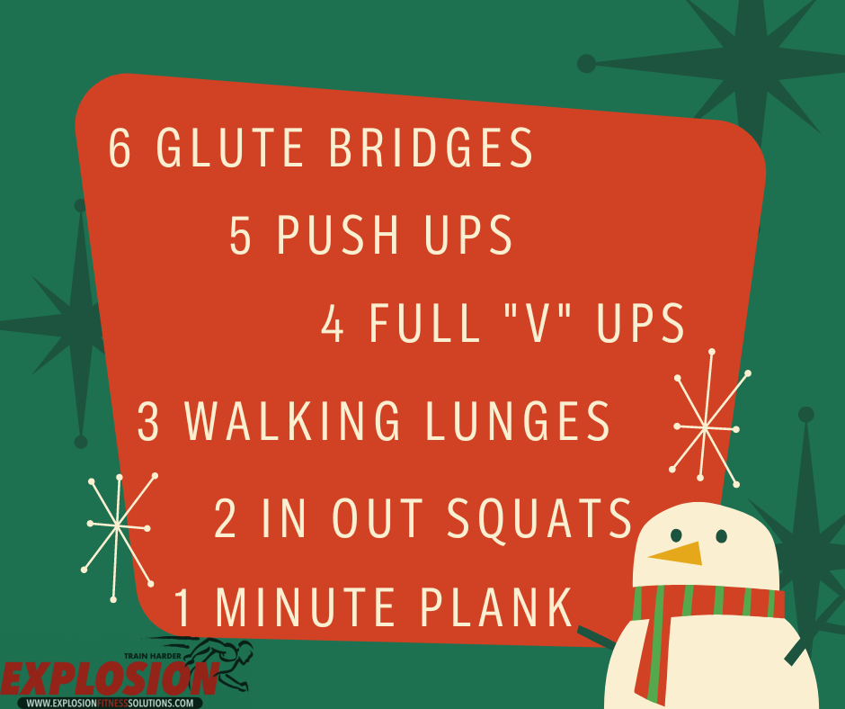 On the sixth day of Fitmas, my trainer gave to me... 6 Glut Bridges, 5 Push Ups, 4 Full "V" Ups, 3 Walking Lunges, 2 In Out Squats and a 1 Minute Plank.
.
.
.
#fitmas #merryfitmas #teamefs #trainharder #trainsmarter #cva #youknowyoutriedtosignit #whywaitforthenewyear