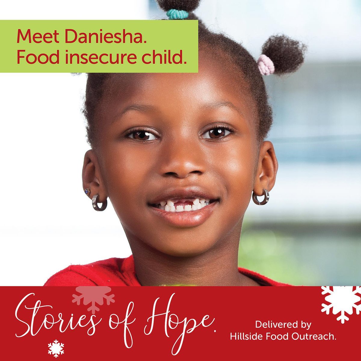 Daniesha is a happy, grateful and joyful child living with her single mom and four brothers. She doesn’t understand why there isn’t enough food in her house. Hillside Food Outreach is making a big impact on Daniesha’s life. To donate, go to: classy.org/give/447602/#!…