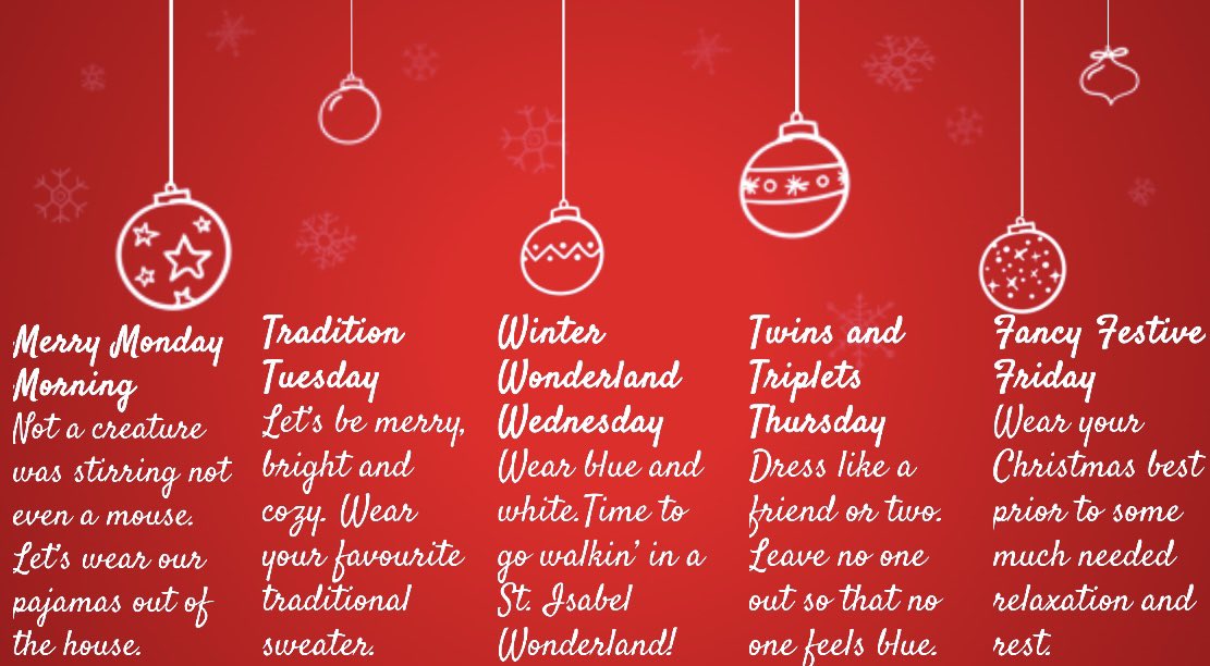 Ms. Hudson (she/her) (@ahudson_ocsb) on Twitter photo Let’s be Merry. Let’s make our last few days before the holidays Bright. <a href="/StIsabelOCSB/">St. Isabel Catholic Elementary School</a> we hope these special days bring a little more #ocsbJoy to your final week before Christmas! 🎄 Let’s be Merry. Let’s make our last few days before the holidays Bright. <a href="/StIsabelOCSB/">St. Isabel Catholic Elementary School</a> we hope these special days bring a little more #ocsbJoy to your final week before Christmas! 🎄