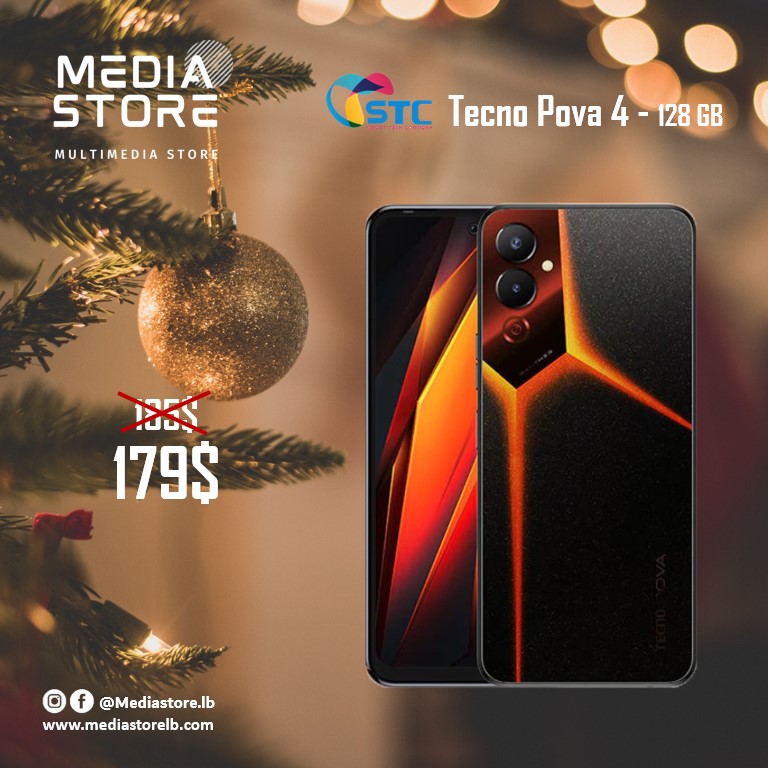 MediaStorelb's tweet photo. Prepare yourself for the most-awaited #Christmas #Offers with #Tecno #Pova #Mobiles at Media Store this year !! 🎄🎁

Deals and Sales Till Dec 31st https://t.co/DOYvJQmIQq