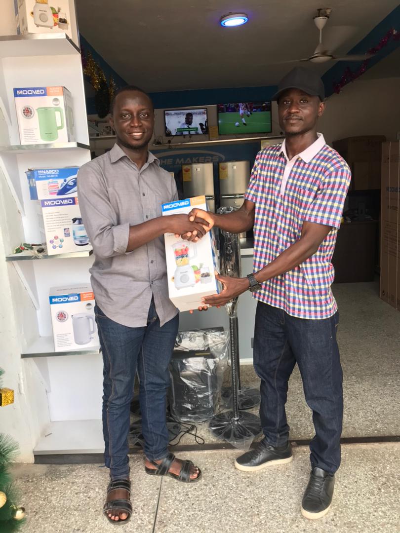 themakersgh's tweet photo. Congratulations π Baba Musa @kingyaani for winning the predict and win promo. Buy from The Makers Electronics this Xmas π season and gain Upto 67% off.
@Fameye @OBAmponsah_ #themakerselectronics #predictandwin #ghana #ghanablackstars #bestelectronicsinghana https://t.co/6T0uJBnhAn