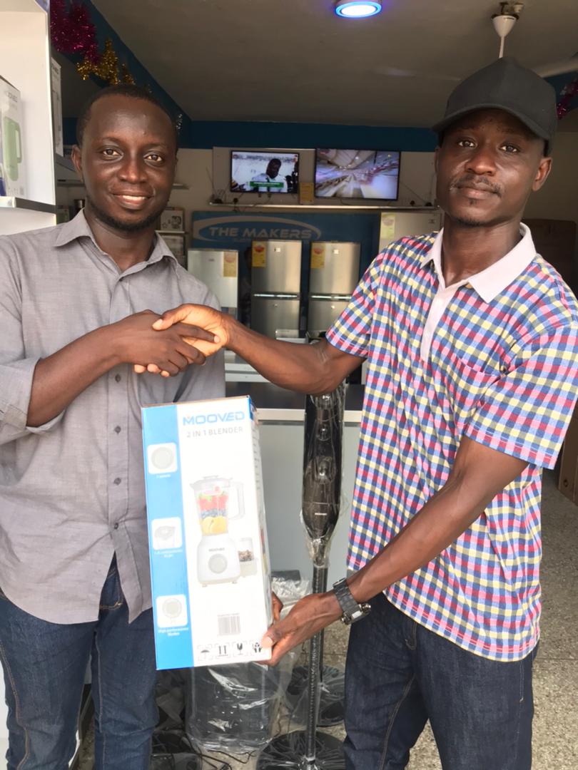 themakersgh's tweet photo. Congratulations π Baba Musa @kingyaani for winning the predict and win promo. Buy from The Makers Electronics this Xmas π season and gain Upto 67% off.
@Fameye @OBAmponsah_ #themakerselectronics #predictandwin #ghana #ghanablackstars #bestelectronicsinghana https://t.co/6T0uJBnhAn