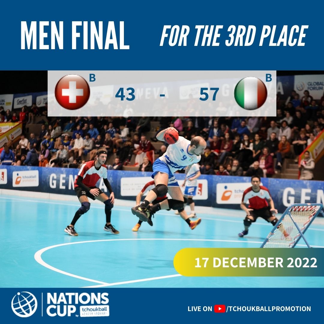 Here are the results of the men's finals for third place! 🟡🔵🤾‍♂️🏆
#GenevaIndoors #TGI #Tchoukball #NationsCup #Tchouksuisse #TchoukballGeneve #TGI2022